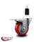 Service Caster 3.5'' Red Poly Swivel 1-3/8'' Expanding Stem Caster Total Lock Brake SCC-EXTTL20S3514-PPUB-RED-138 - alternate 2